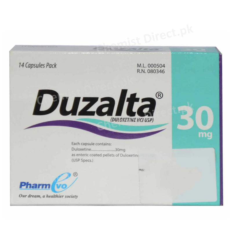 Duzalta Capsule 30mg Pharmevo Anti-Depressant Duloxetine 30mg