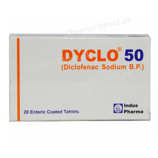 Dyclo Tablet 50mg Diclofenac Sodium Nsaid Indus Pharma