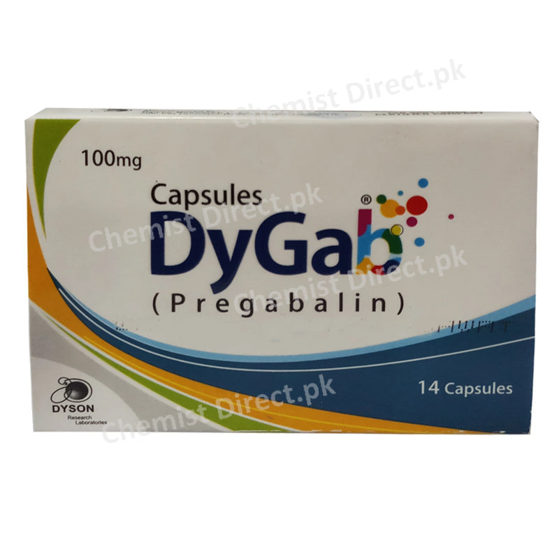 Dygab 100mg Capsule Dyson Pharma Pregablin