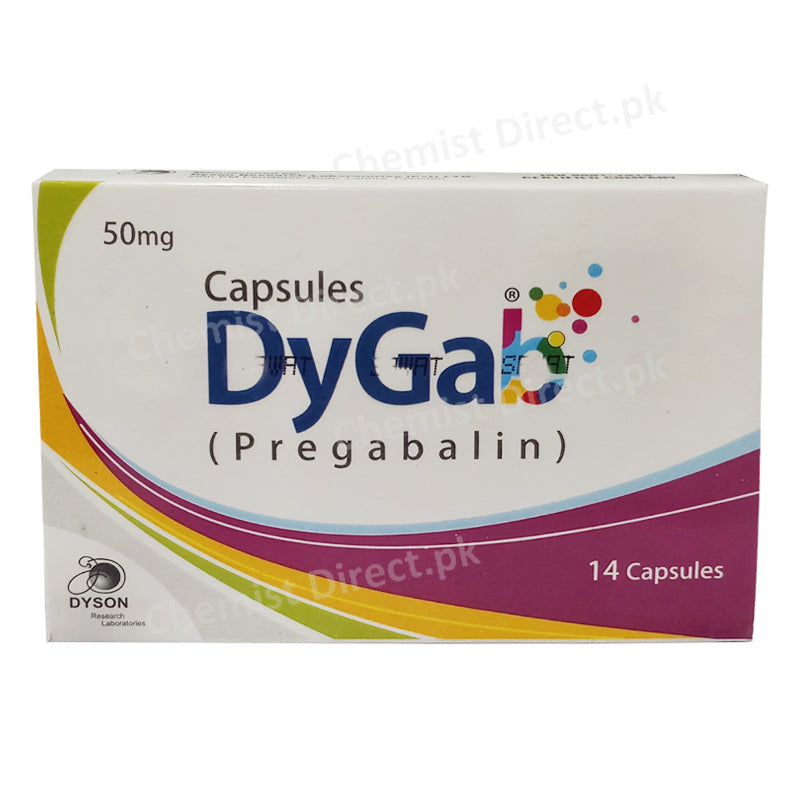 Dygab 50mg Capsule Dyson Pharma Pregablin