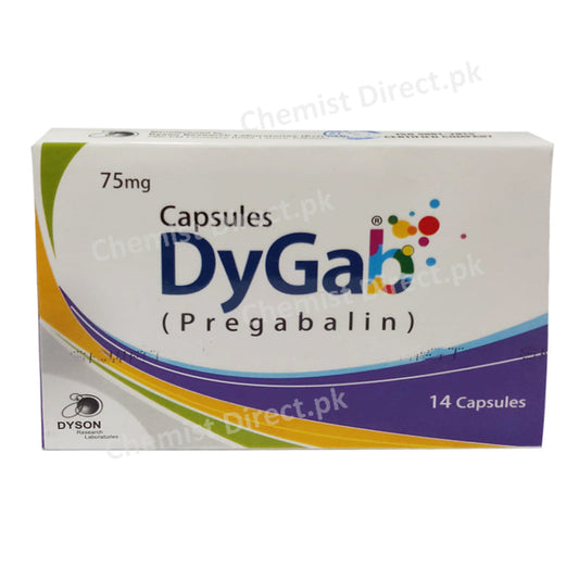 Dygab 75mg Capsule Dyson Pharma Pregablin