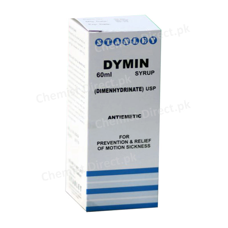 Dymin Syrup 12.5mg/4ml 60ml Stanley Pharmaceuticals Motion Sickness Dimenhydrinate