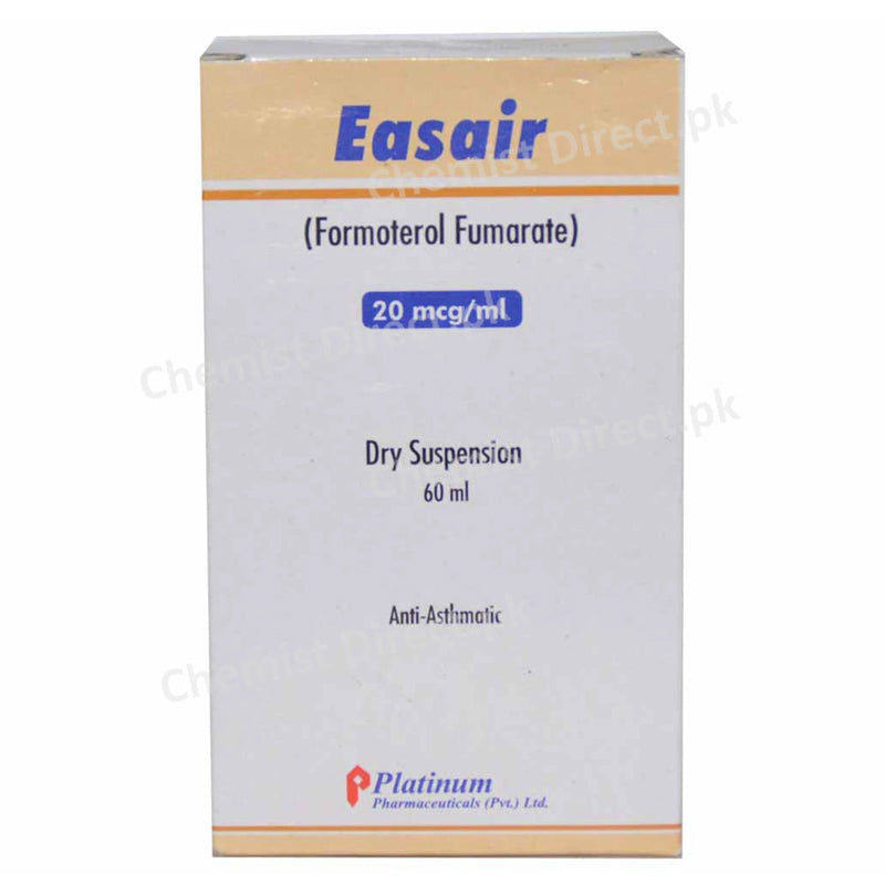 Easair Dry Susp 60ml Suspension Platinum Pharmaceuticals Pvt Ltd Asthma COPD Formoterol