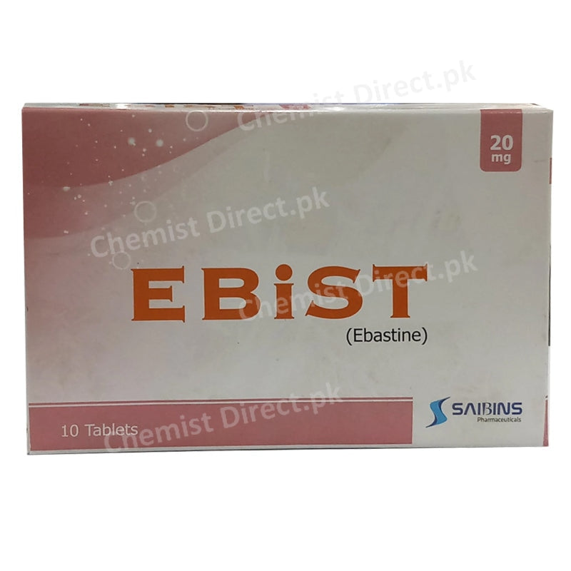 Ebist 20mg Tab Tablet Saibins Pharmaceuticals Ebastine