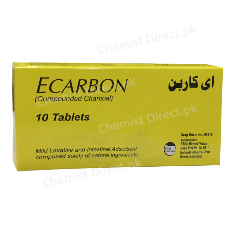 Eucarbon Tablet 250mg Bio Pharma Adsorbant Activated Charcoal