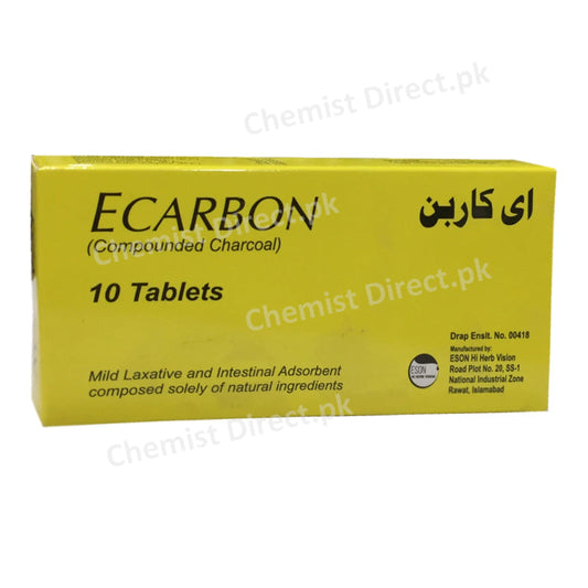 Eucarbon Tablet 250mg Bio Pharma Adsorbant Activated Charcoal