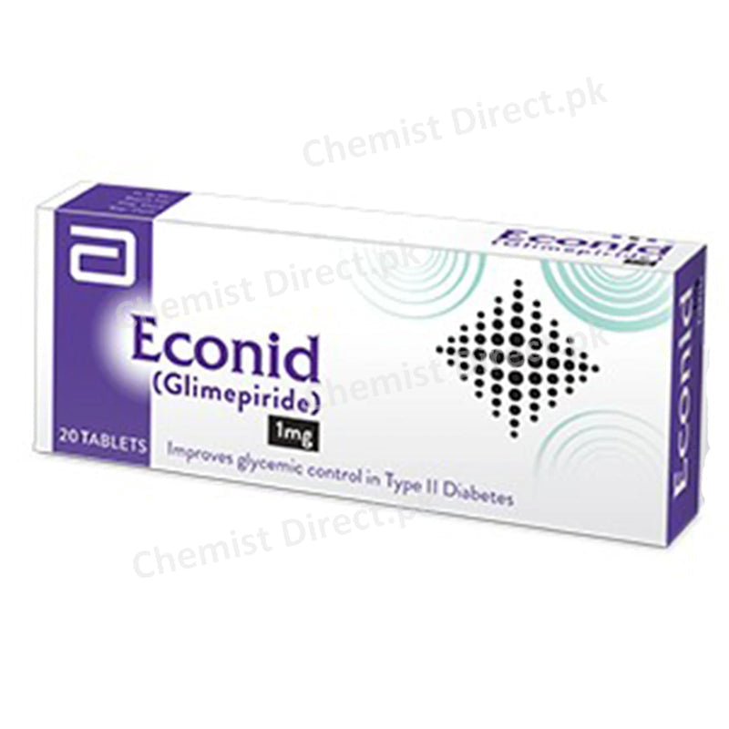 Econid Tablet 1mg Oral Hypoglycemic Glimepiride Abbott Laboratories