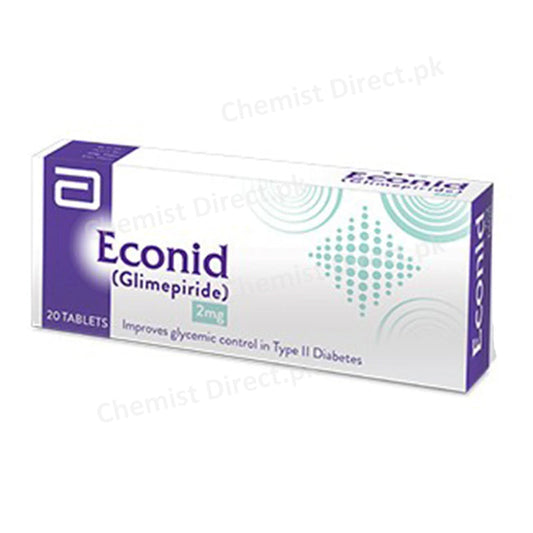 Econid Tablet 2mg Oral Hypoglycemic Glimepiride Abbott Laboratories