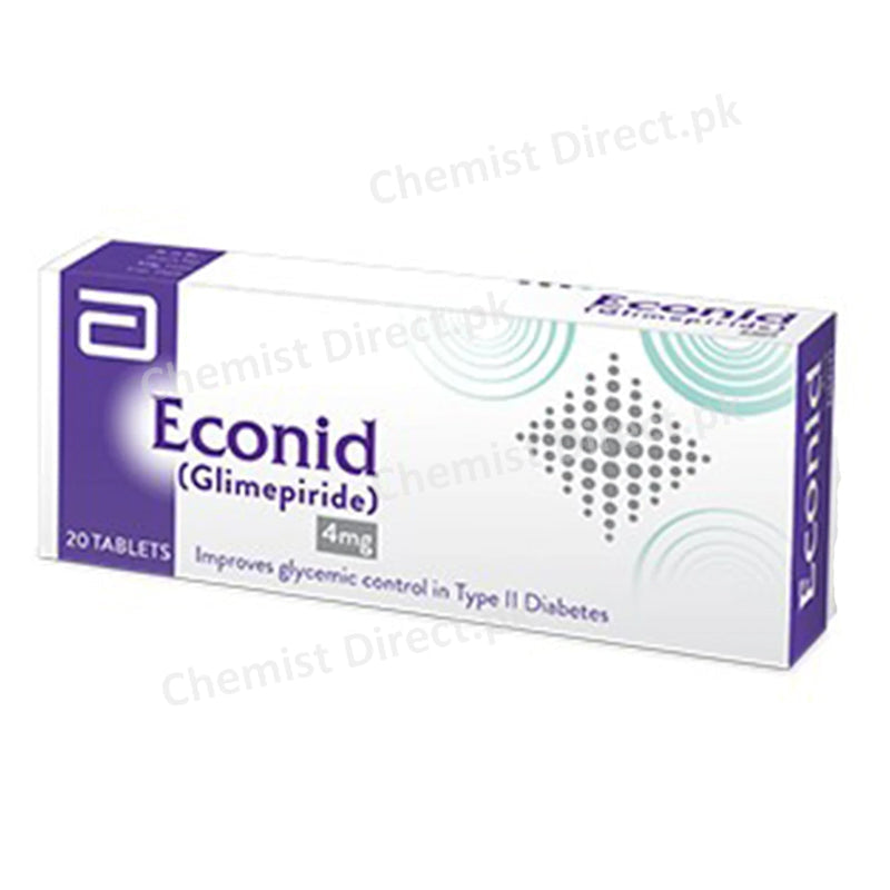 Econid 4mg Tablet Oral Hypoglycemic Glimepiride Abbott Laboratories