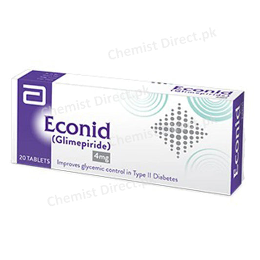Econid 4mg Tablet Oral Hypoglycemic Glimepiride Abbott Laboratories
