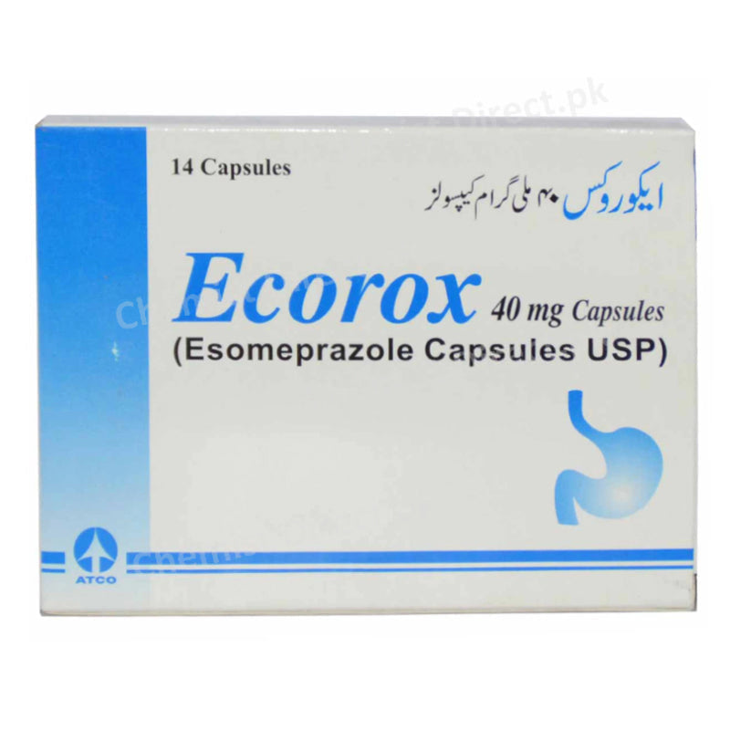Ecorox Capsule 40mg Anti-Ulcerant Esomeprazole Atco Laboratories