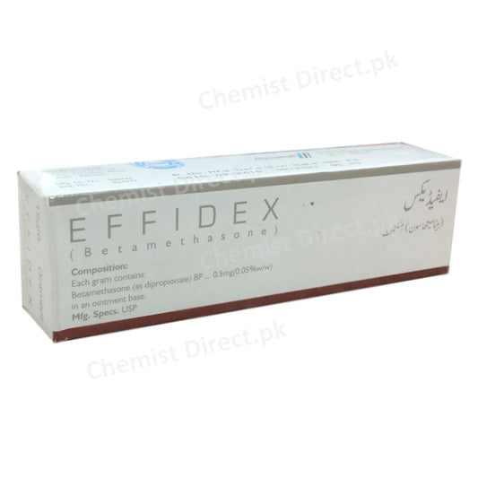 Effidex Ointment 0.05% 15gram Corticosteroid Betamethasone dipropionate Pharma Health Pakistan