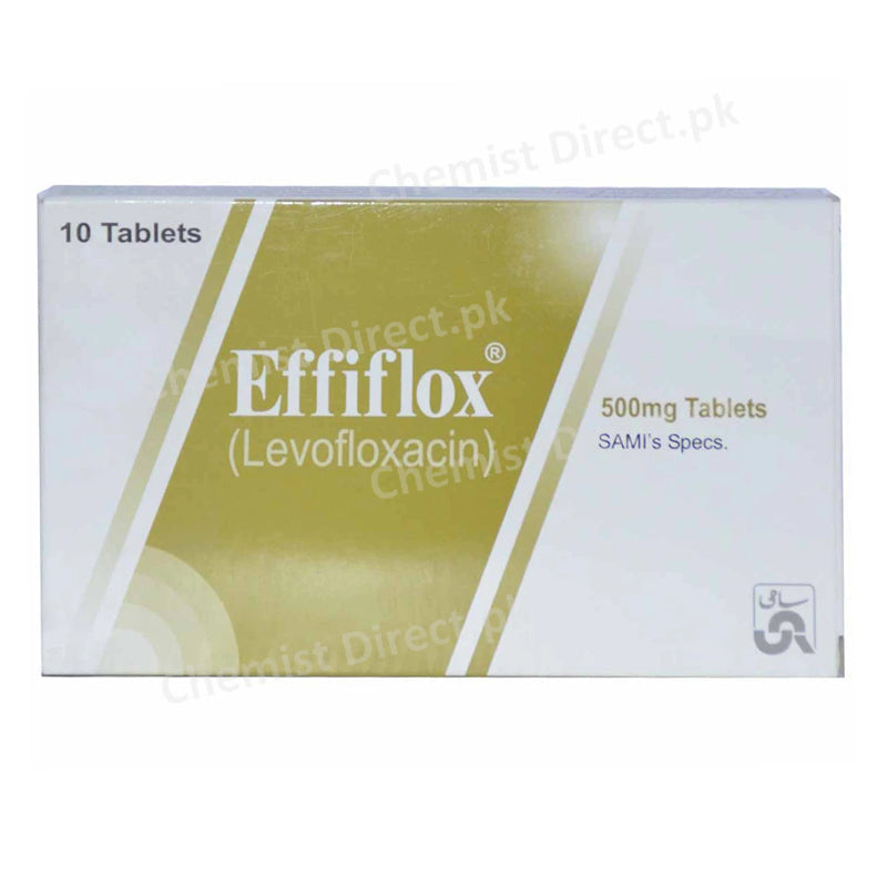 Effiflox 500mg Tablet Levofloxacin Sami Pharmaceuticals Quinolones Anti-Bacterial