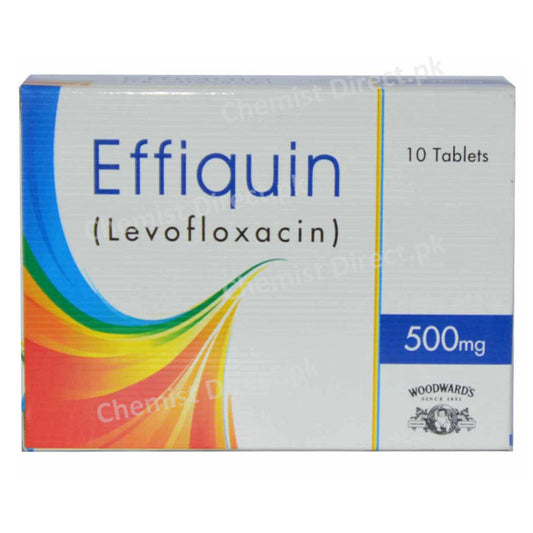 Effiquin 500mg Tab Tablet Woodward Pakistan Pvt Ltd Quinolones Anti Bacterial Levo floxacin