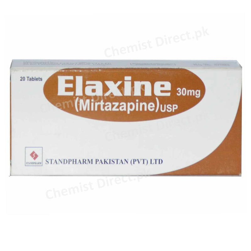 Elaxine 30mg Tab Tablet Stand pharm Pvt Ltd Anti Depressant Mirtazapine