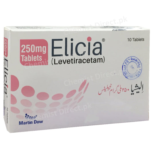 Elicia 250mg Tablets MARTIN DOW PHARMACEUTICAL LIMITED Levetiracetam