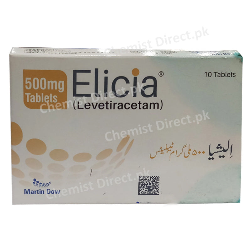 Elicia 500mg Tab Tablet Martin Dow Pharma Levetiracetam
