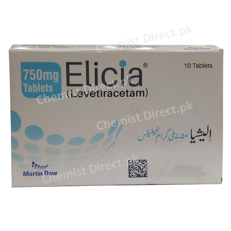Elicia 750mg Tab Tablet Martin Dow Pharm Levetiracetam