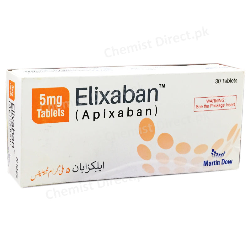 Elixaban 5mg Tablet MARTIN DOW PHARMACEUTICAL LIMITED Apixaban