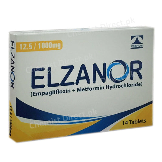 Elzanor 12.5 1000mg Tablet Tabros Pharma Empagliflozin Metformin Hydrochloride