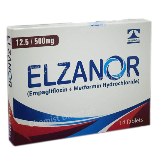 Elzanor 12.5 500mg Tablet Tabros Pharma Empagliflozin Metformin Hydrochloride