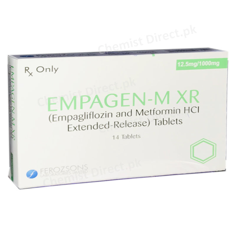 Empagen M XR 12.5mg 1000mg Ferozsons Lab Empagliflozin And Metformin HCL Extrended Release Tabl 