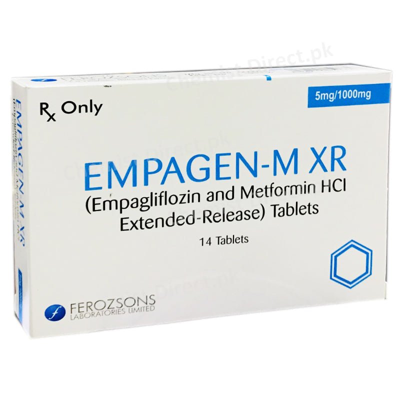 Empagen M XR 5mg 1000mg Ferozsons Lab Empagliflozin And Metformin HCL Extrended Release Tabl