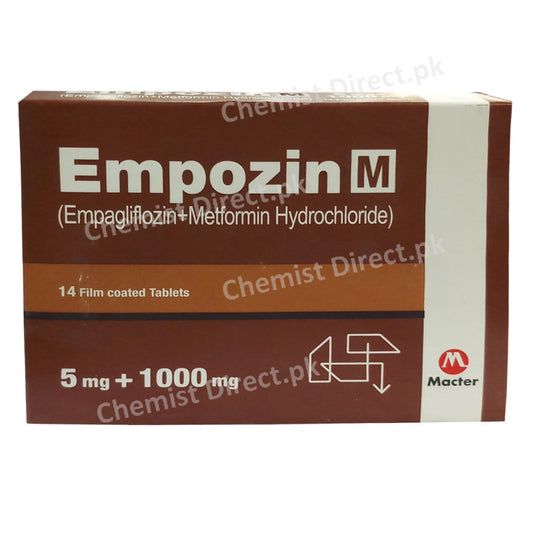 Empozin-M 5mg+1000mg Tablet Empagliflozin+Metformin Hydrochloride