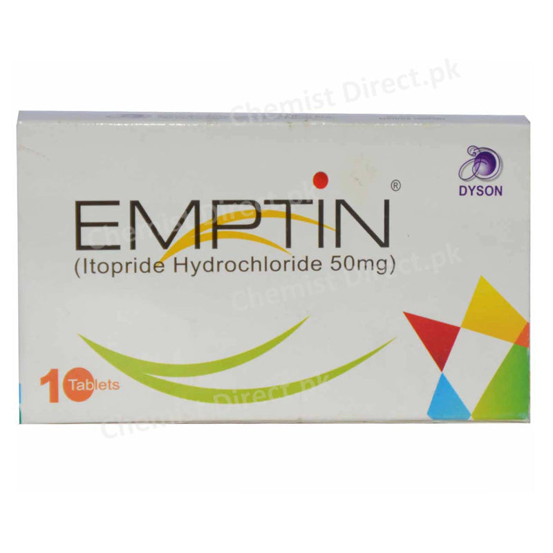 Emptine 50mg Tablet Dyson Pharma Gastroprokinetics Itopride
