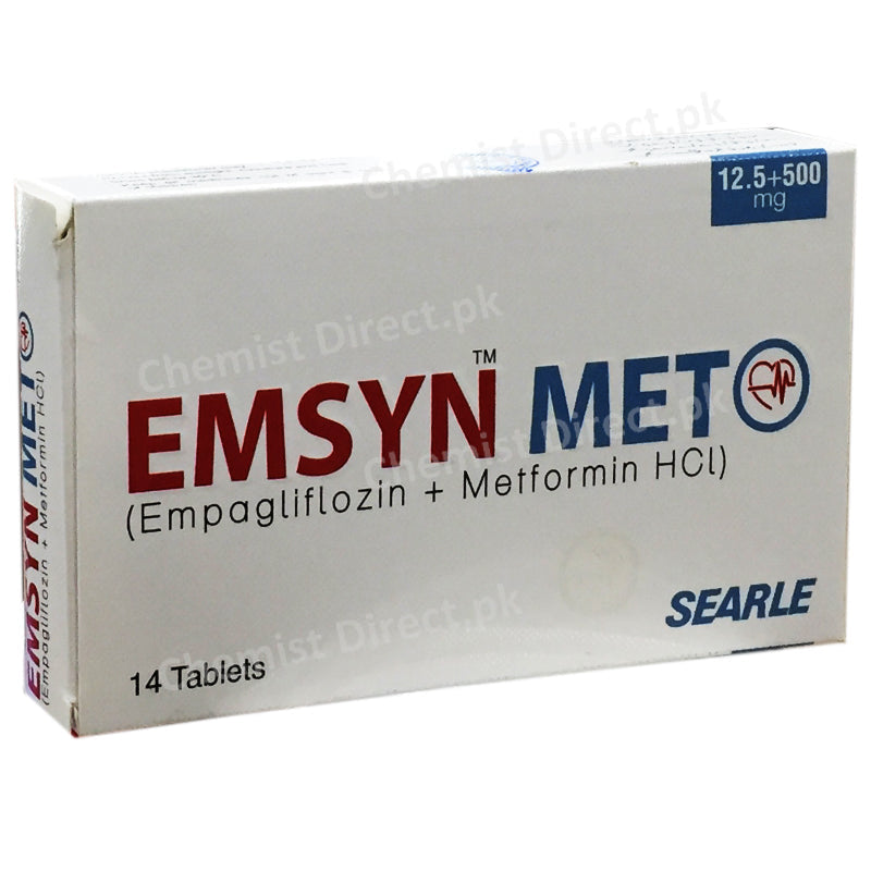 EmsynMet12.5_500mg Tablet Empagliflozin Metformin HCL Searle IBL