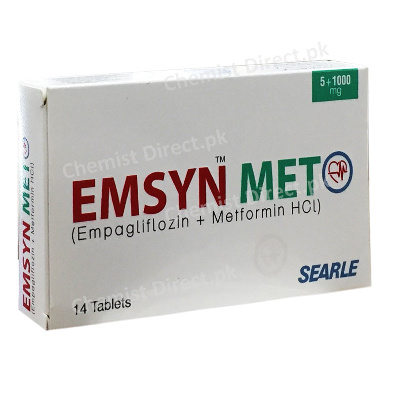 EmsynMet5_1000mgTablet Empagliflozin Metformin HCL Searle IBL