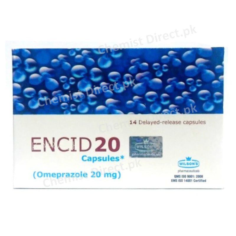 Encid-20 Capsule 20mg Anti-Ulcerant Omeprazole Wilson's Pharmaceuticals