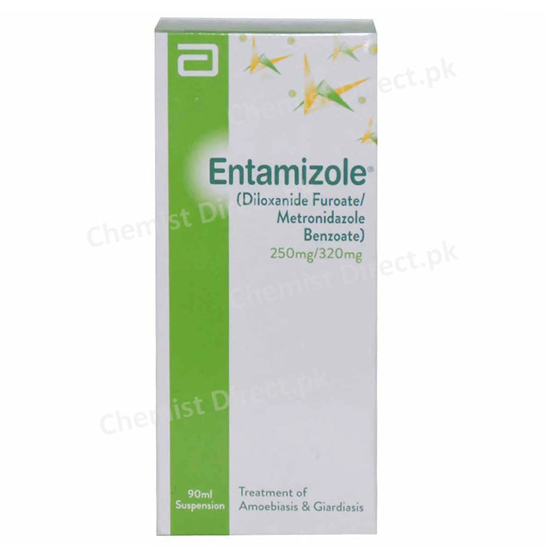 Entamizole Syrup 90ml ABBOTT LABORATORIES PAKISTAN LTD Anti amoebic Each 10ml contains Diloxanidefuroate 250mg Metronidazole 200mg