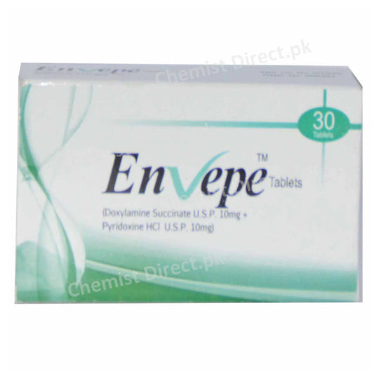 Envepe-Tab-Tablet RG Pharmaecutica Pvt Ltd Nausea And Vomiting During Pregnancy Doxylamine Succinate 10mg Pyridoxine 10mg