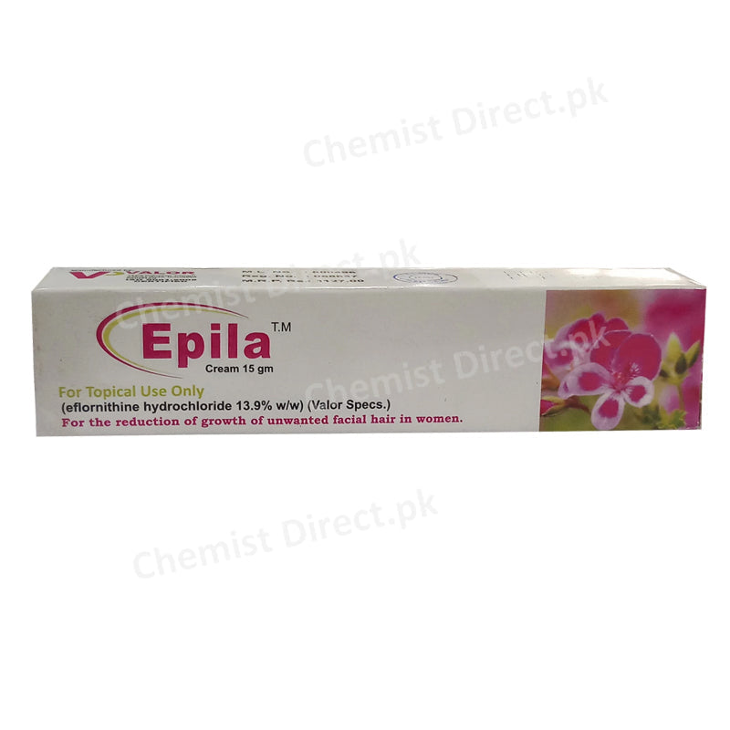 Epila Cream 15g Valor Pharmaceuticals Skin Care E flornithine Hcl