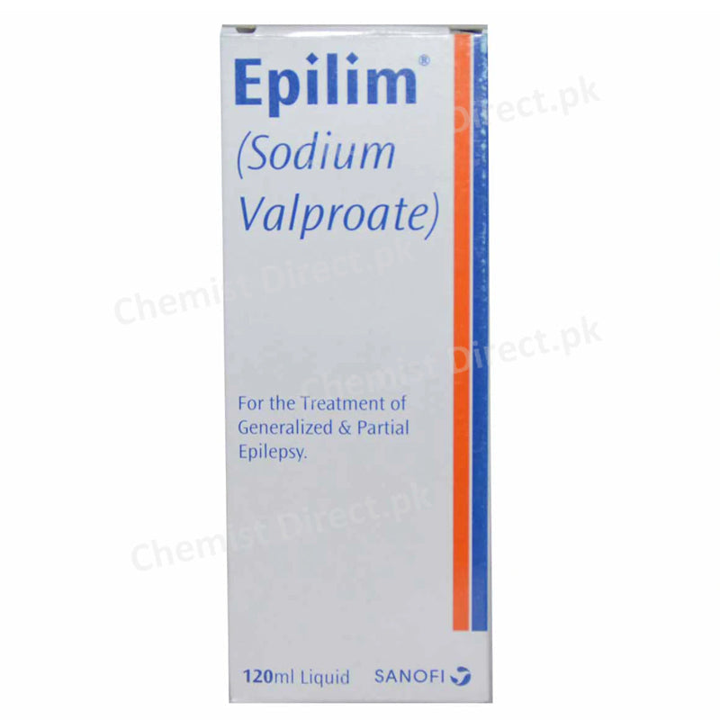 EpilimLiquid 200mg 5ml 120ml Sanofi Aventis Anti Epileptic Sodium Valproate