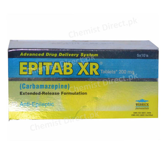 Epitab XR 200mg Tab Tablet Werrick Pharmaceuticals Anti Epileptic Carbamazepine