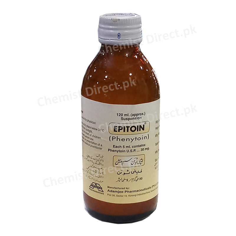 Epitoin Suspension 30mg/5ml 120ml Adamjee Pharma Anti-Epileptic Phenytoin