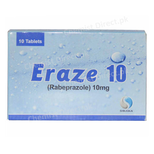 Eraze Tablet 10mg Shaigan Pharmaceuticals Anti-ulcerant Rabeprazole