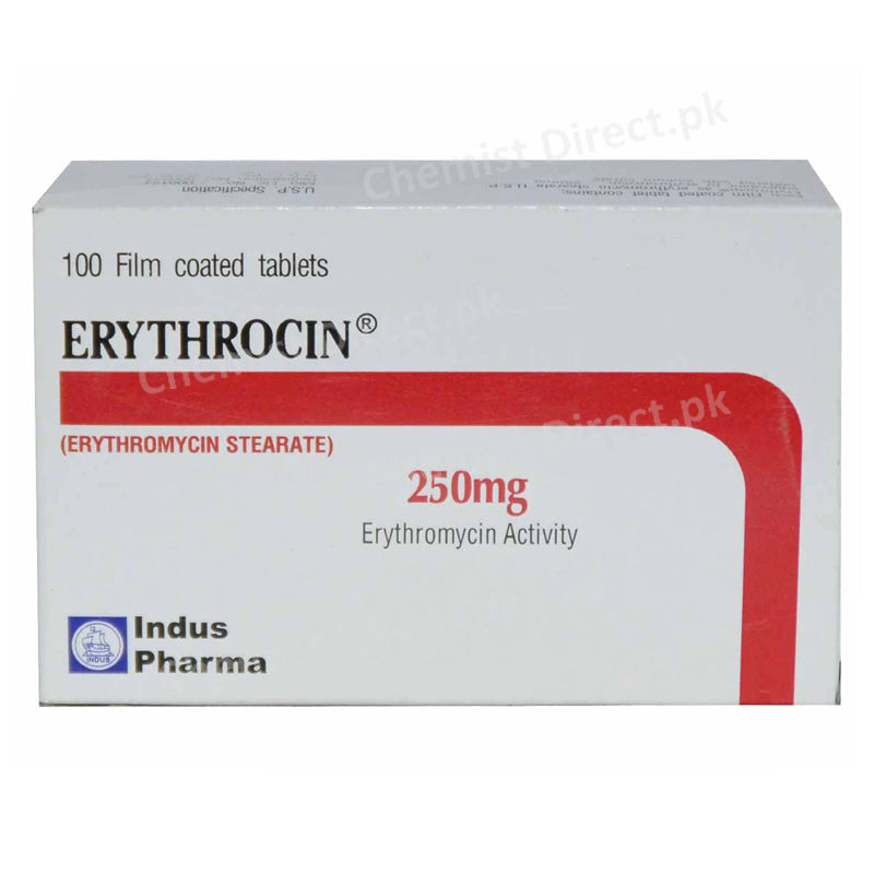 Erythrocin 250mg Tab Tablet Indus Pharma Pvt Ltd Macrolide Anti Bacterial Erythromycin