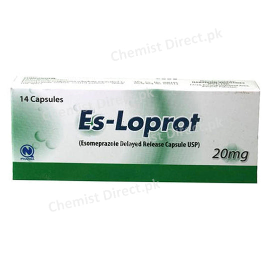 Es Loprot 20mg Cap Capsule Nabiqasim Industries Pvt ltd Anti Ulcerant Esomeprazole