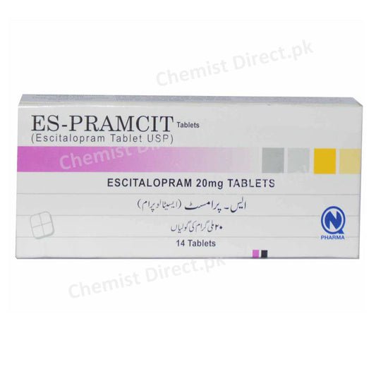ES Pramcit 20mg Tab Tablet Nabiqasim Industries Pvt ltd Anti Depressant Escitalopram