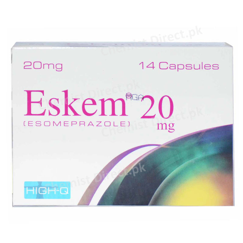 Eskem 20mg Cap Capsule High Q Pharmaceuticals Anti Ulcerant Esomeprazole