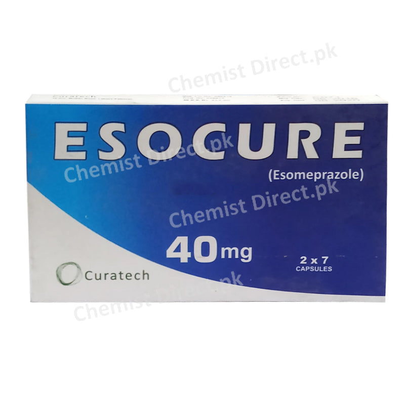Esocure 40mg Capsule Curatech Pharma Esomeprazole