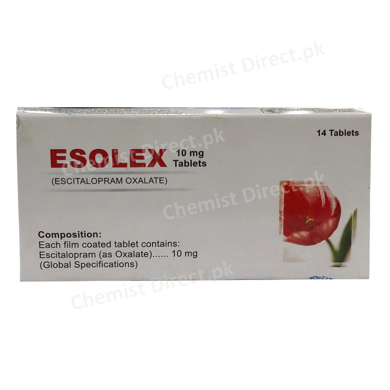 Esolex 10mg Tablet Global Pharma Anti Depressant Escitalopram Oxalate