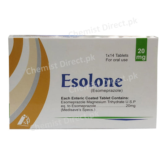 Esolone 20mg cap Capsule ST Pharma Esomeprazole