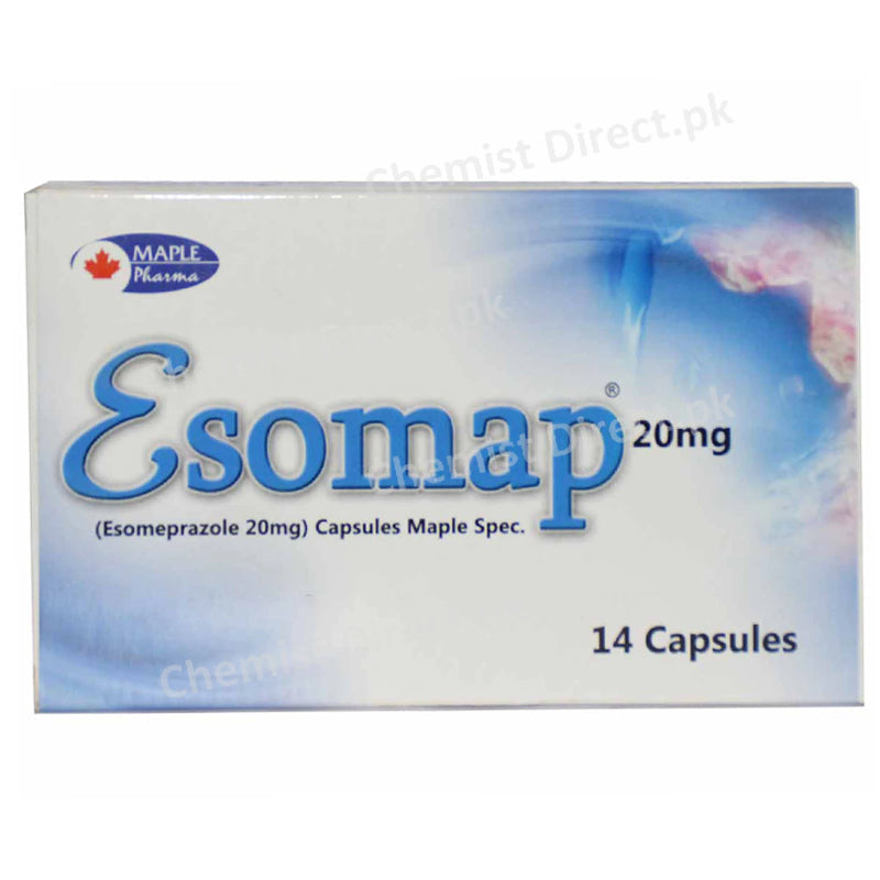 Esomap 20mg Cap Capsule Maple Pharmaceutical Anti-Ulcerant Esomeprazole