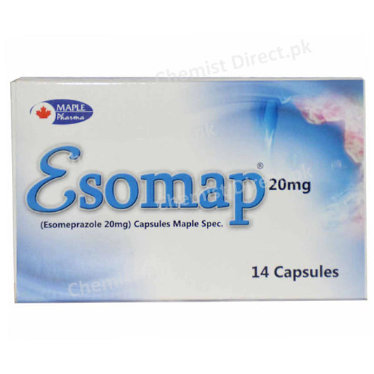 Esomap 20mg Cap Capsule Maple Pharmaceutical Anti-Ulcerant Esomeprazole