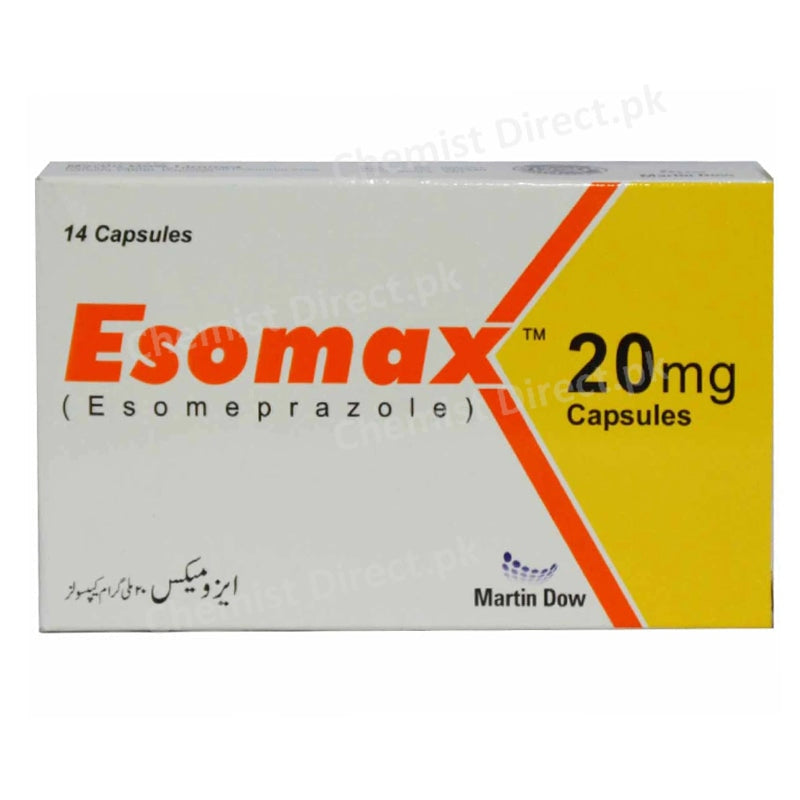 Esomax 20mg Cap Capsule Martin Dow Pharmaceutical Anti Ulcerant Esomeprazole