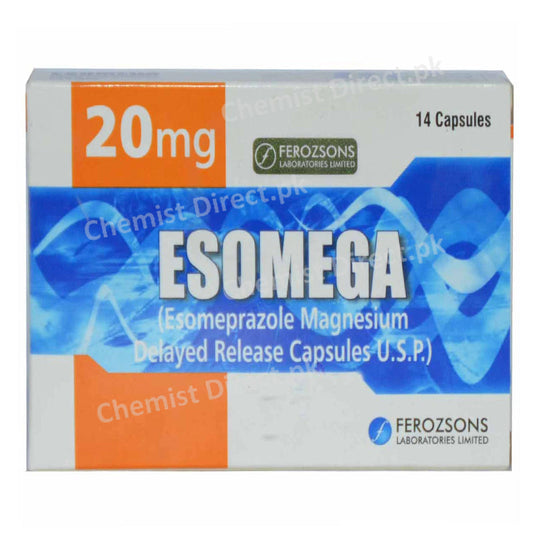 Esomega 20mg Cap Capsule Erozsons Laboratories Anti Ulcerant Esomeprazole